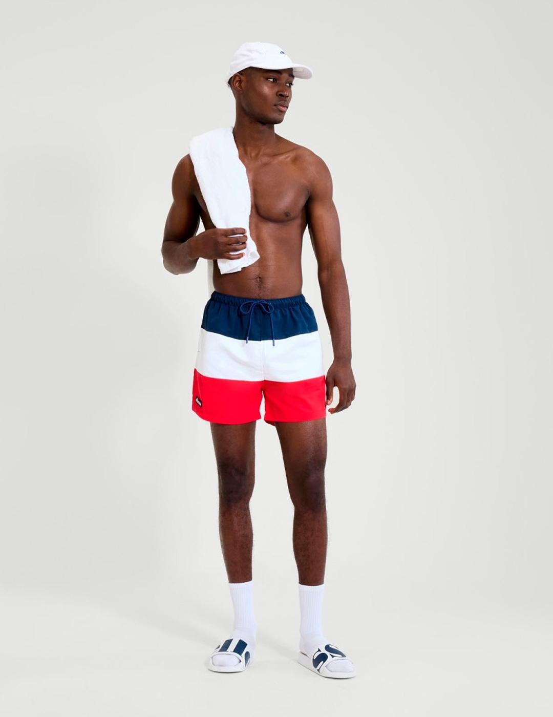 Bañador Ellesse CIELO Marino/Blanco/Rojo para hombre