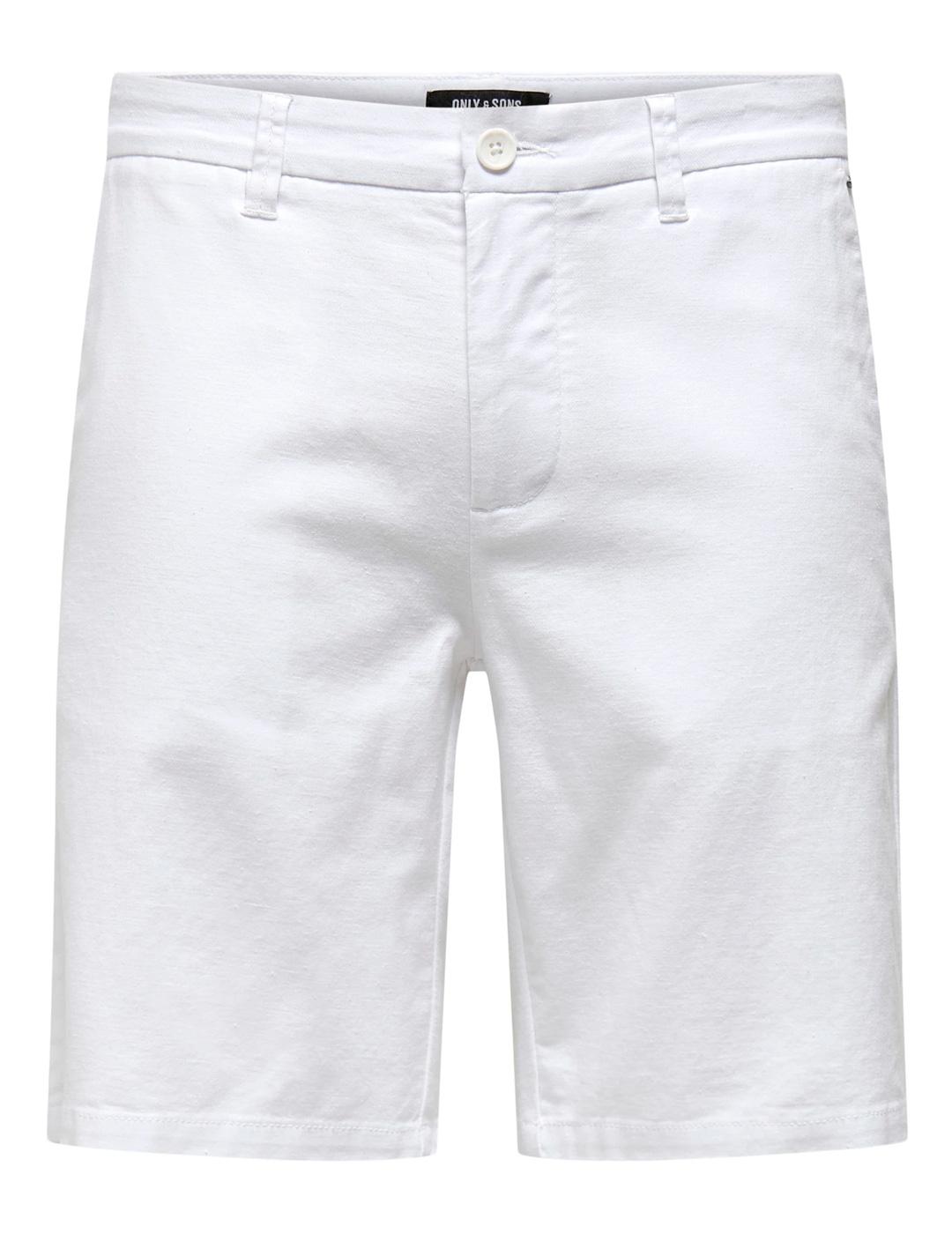 Short Only & Sons MARK regular blanco para hombre