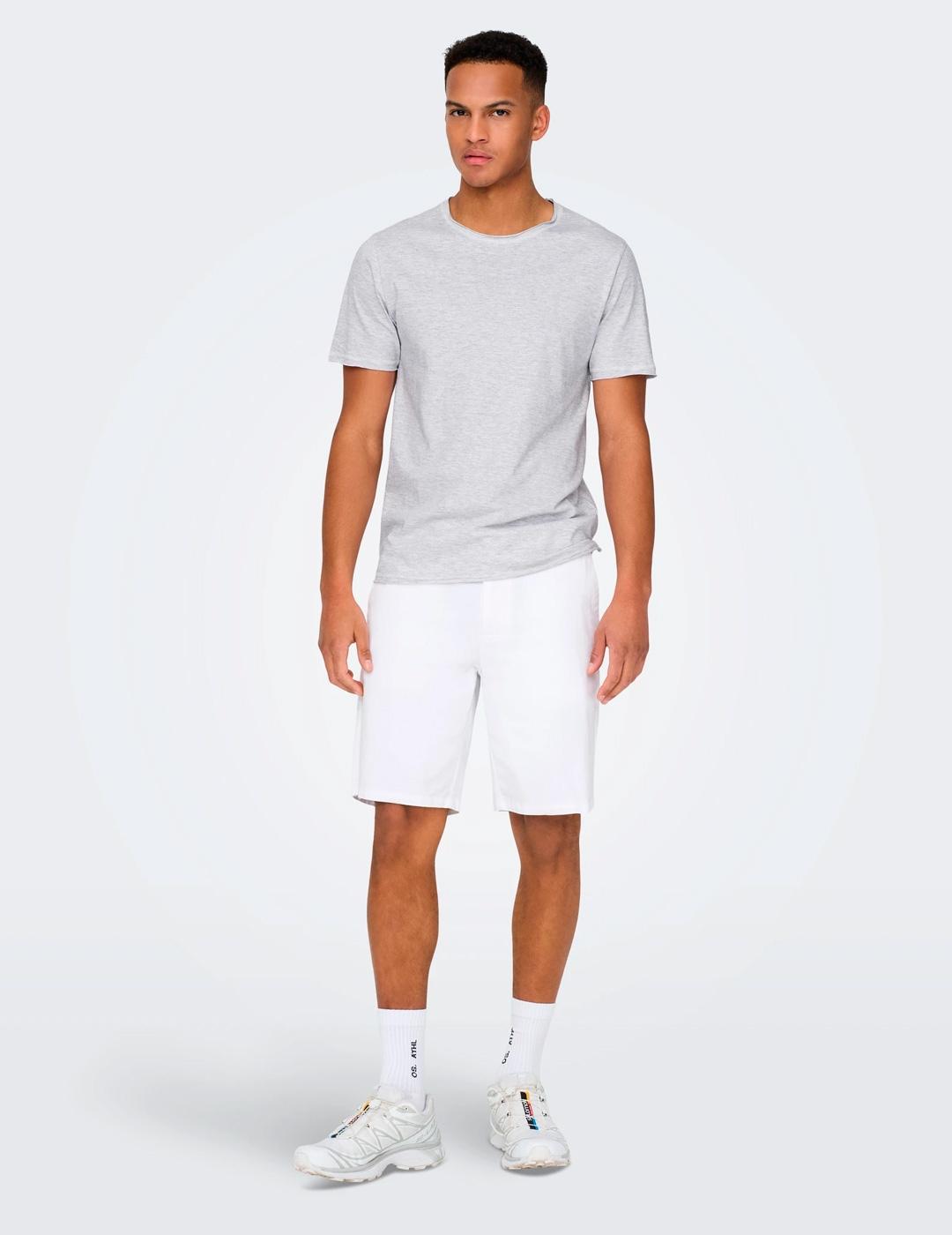 Short Only & Sons MARK regular blanco para hombre