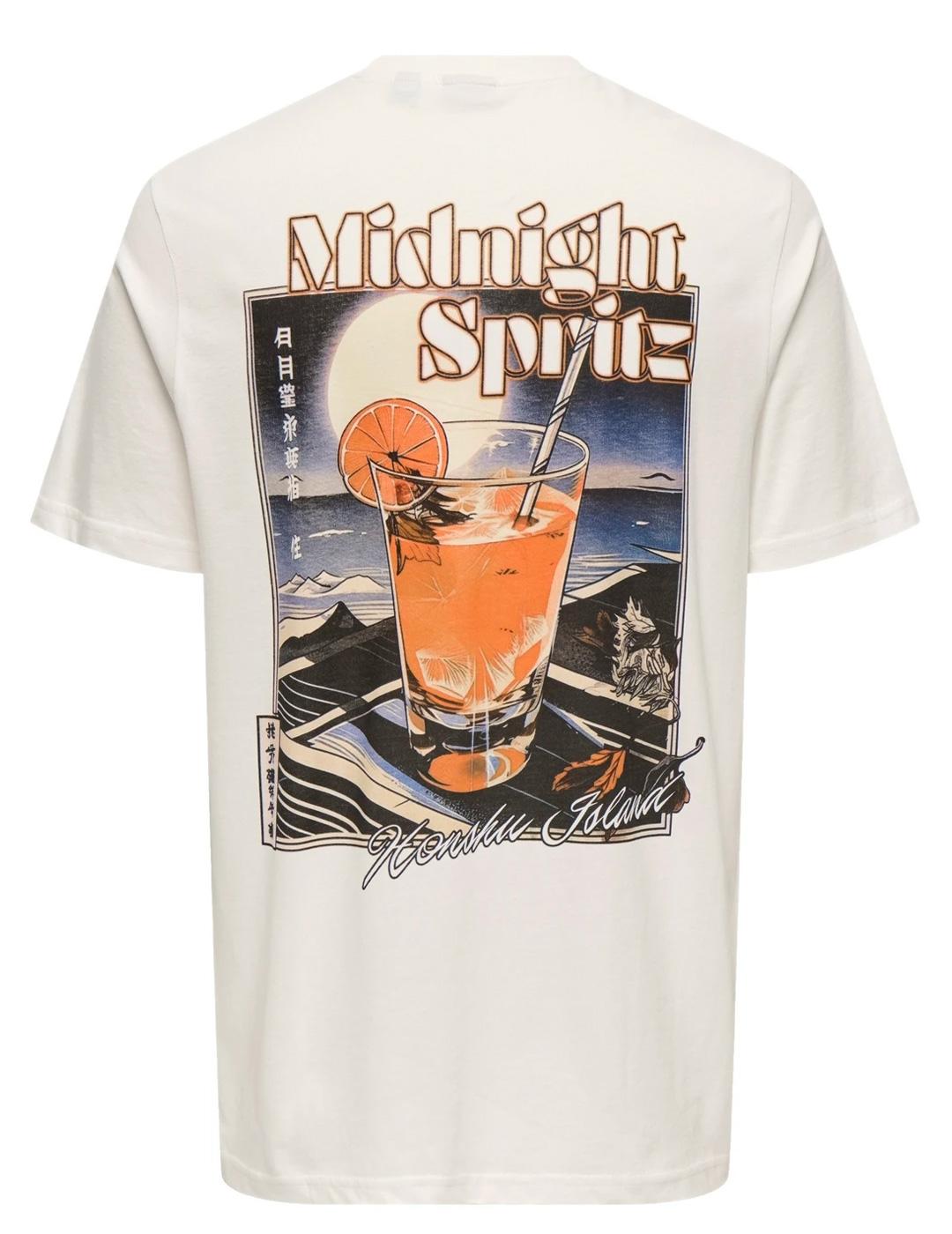 Camiseta Only & Sons CHRIS blanco para hombre