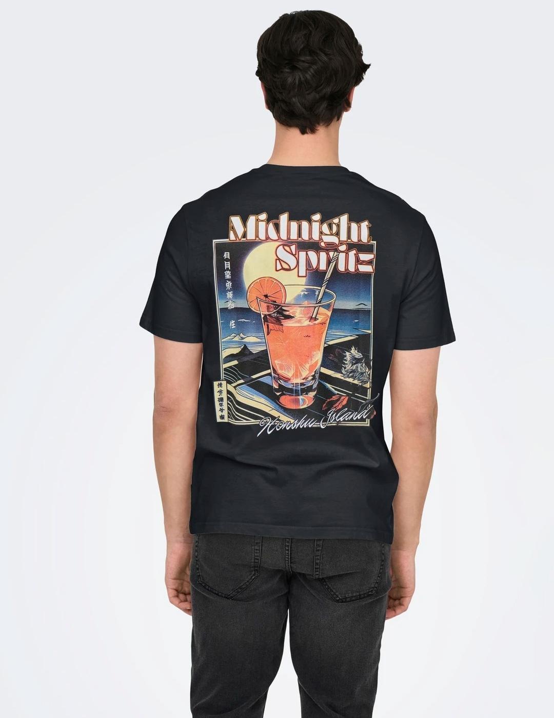 Camiseta Only & Sons CHRIS negro para hombre