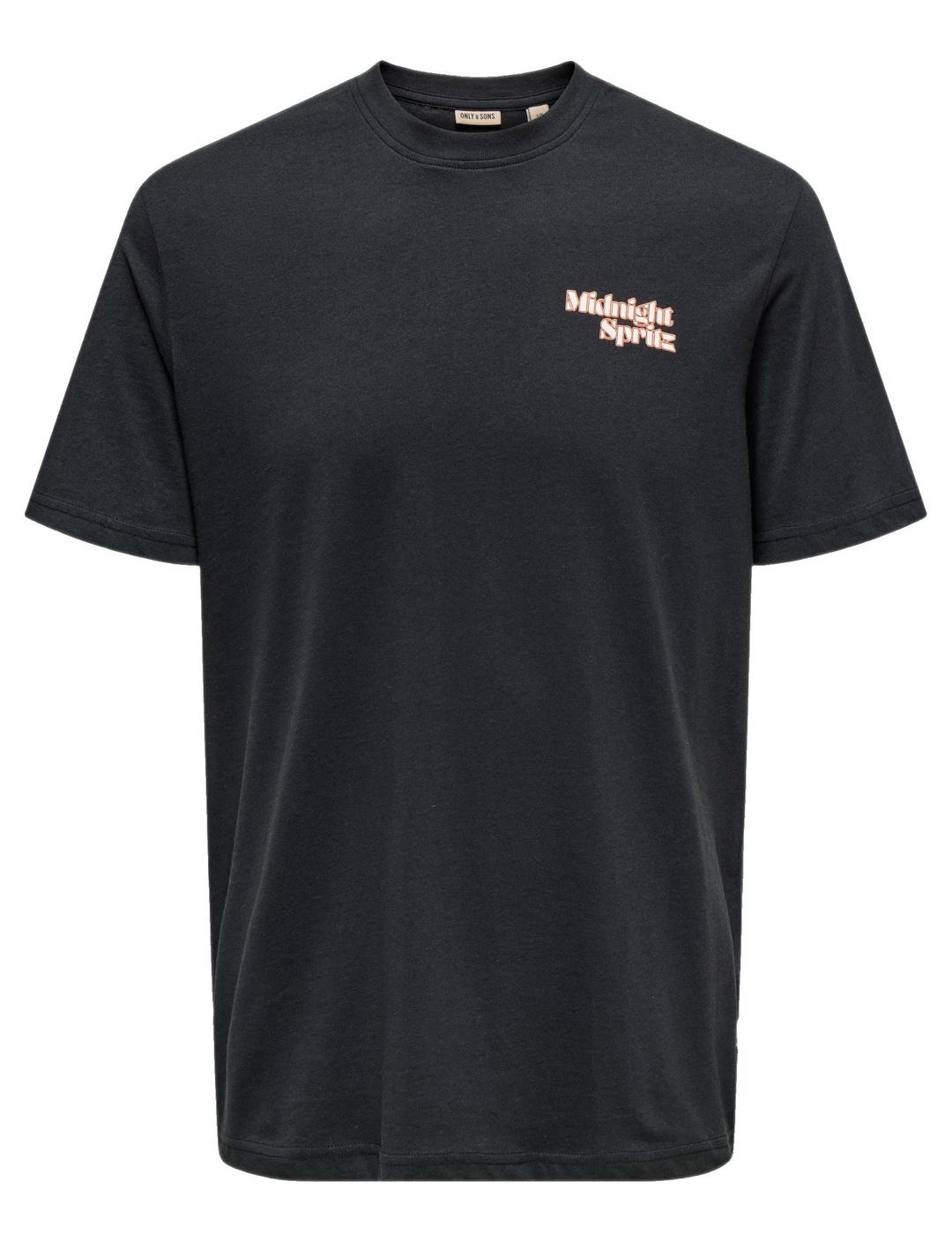 Camiseta Only & Sons CHRIS negro para hombre