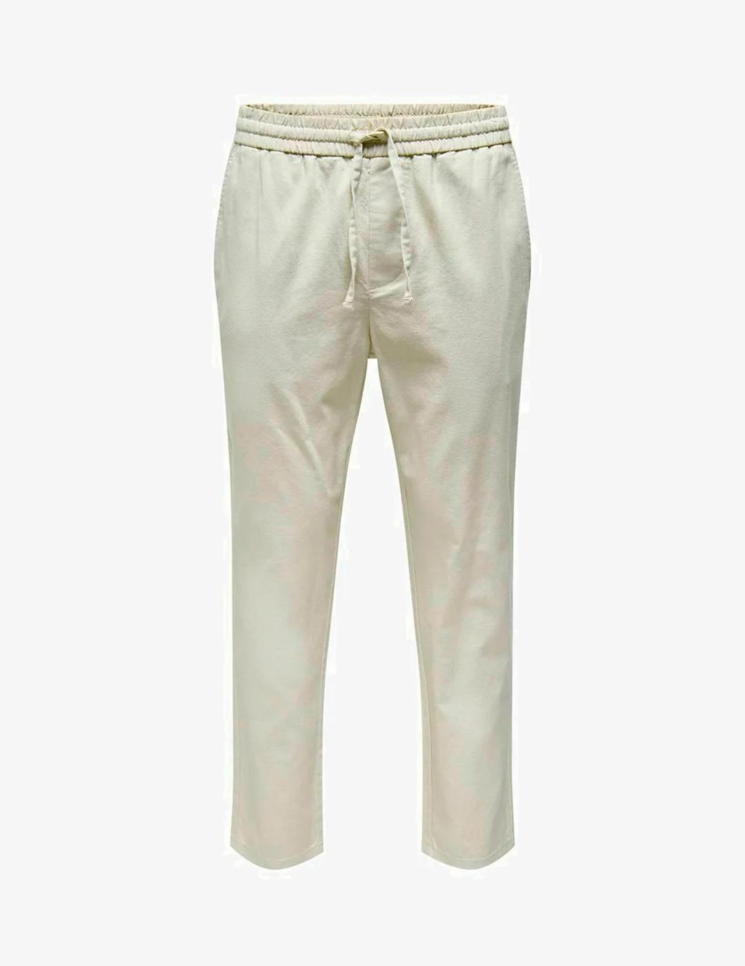 Chino Only & Sons LINUS CROP beige para hombre