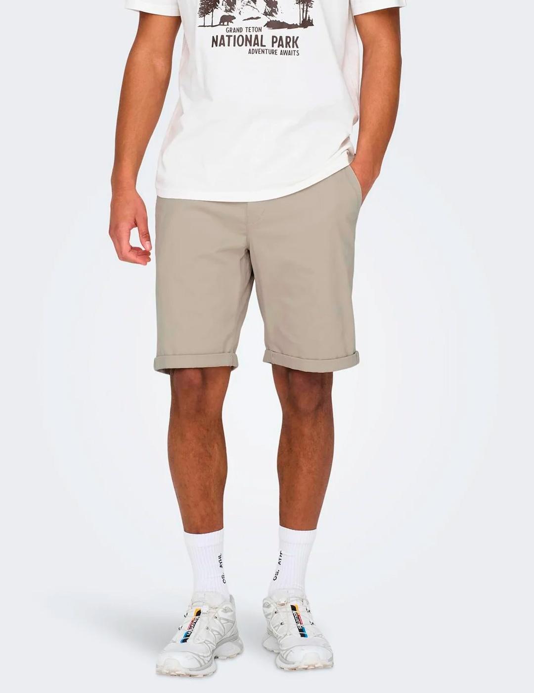Bermuda Only & Sons PETER chino beige para hombre