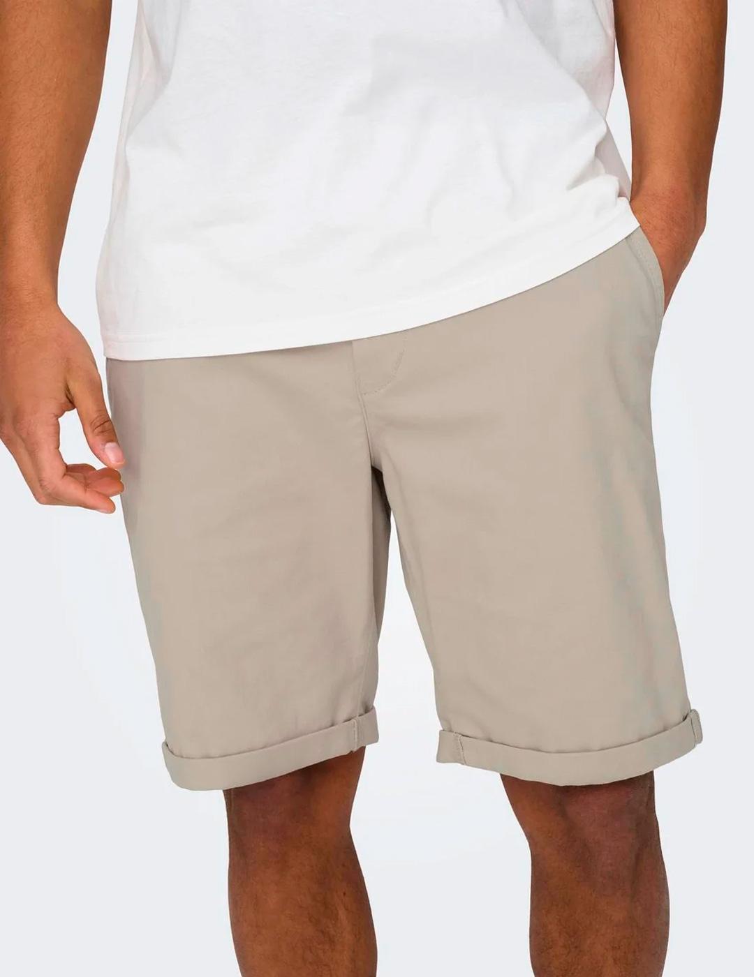 Bermuda Only & Sons PETER chino beige para hombre