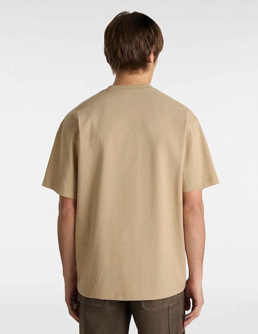 Camiseta Vans LEFT CHEST II oversize beige
