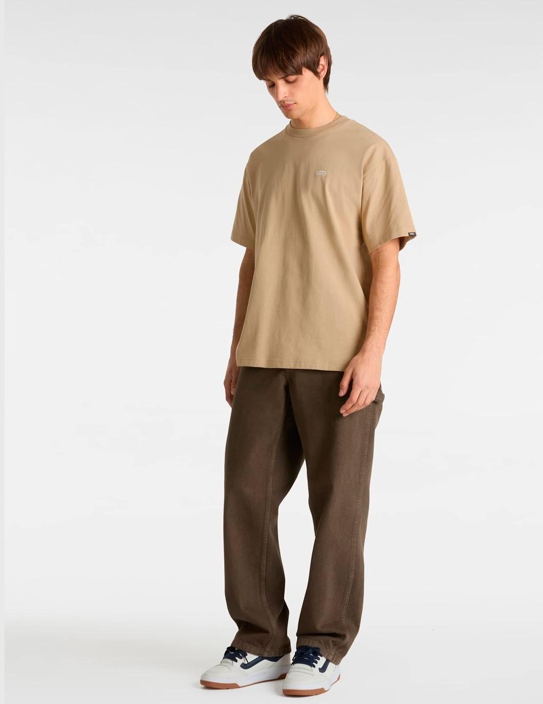 Camiseta Vans LEFT CHEST II oversize beige