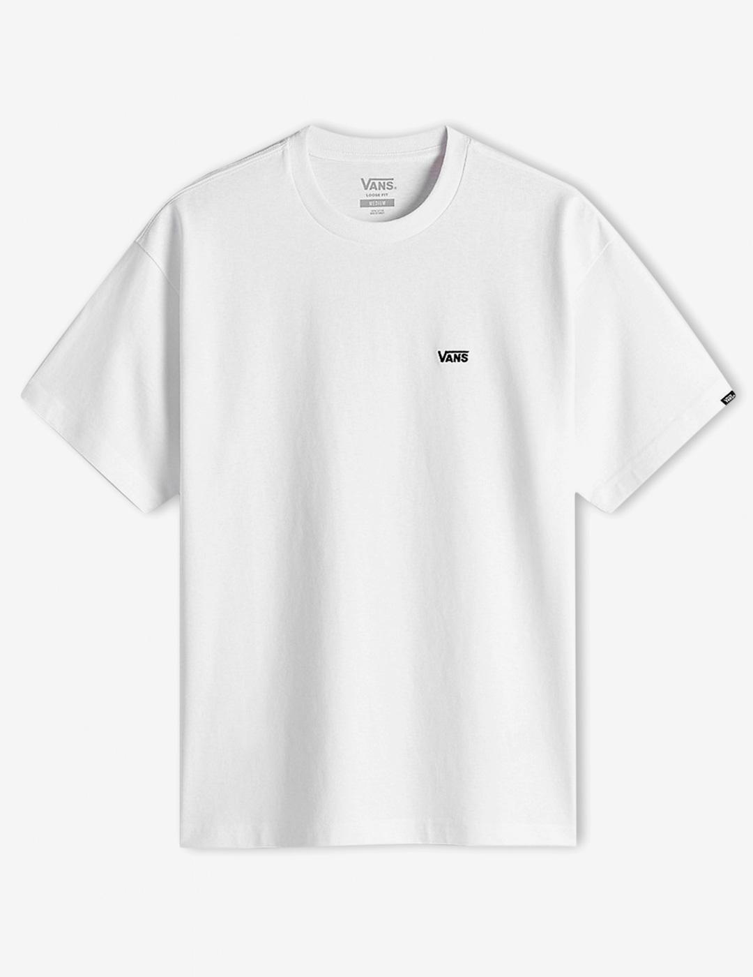 Camiseta Vans LEFT CHEST II oversize blanco