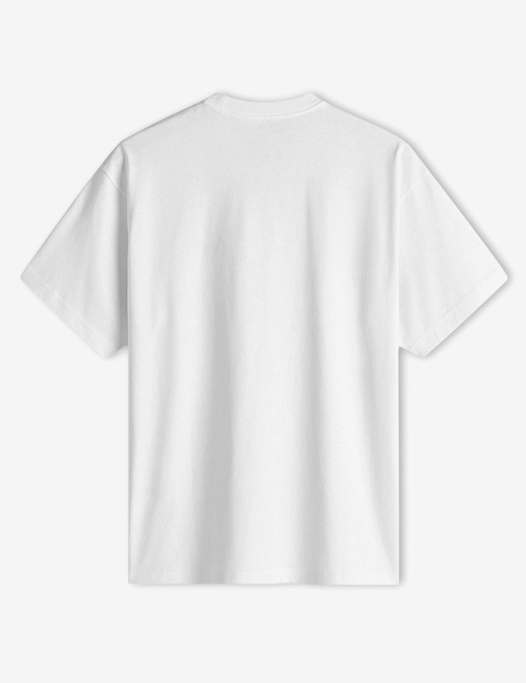 Camiseta Vans LEFT CHEST II oversize blanco