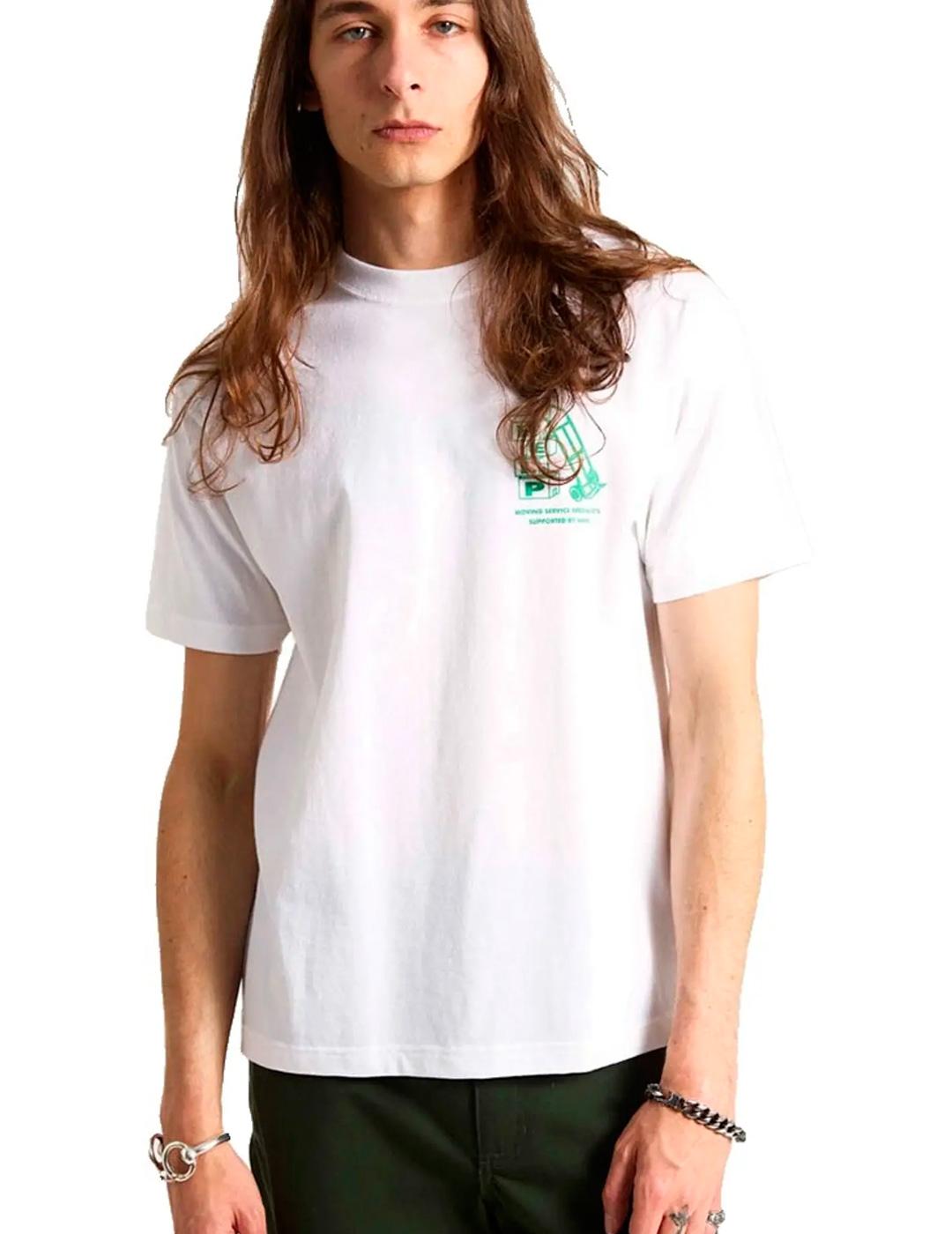 Camiseta Vans MOVING blanco unisex