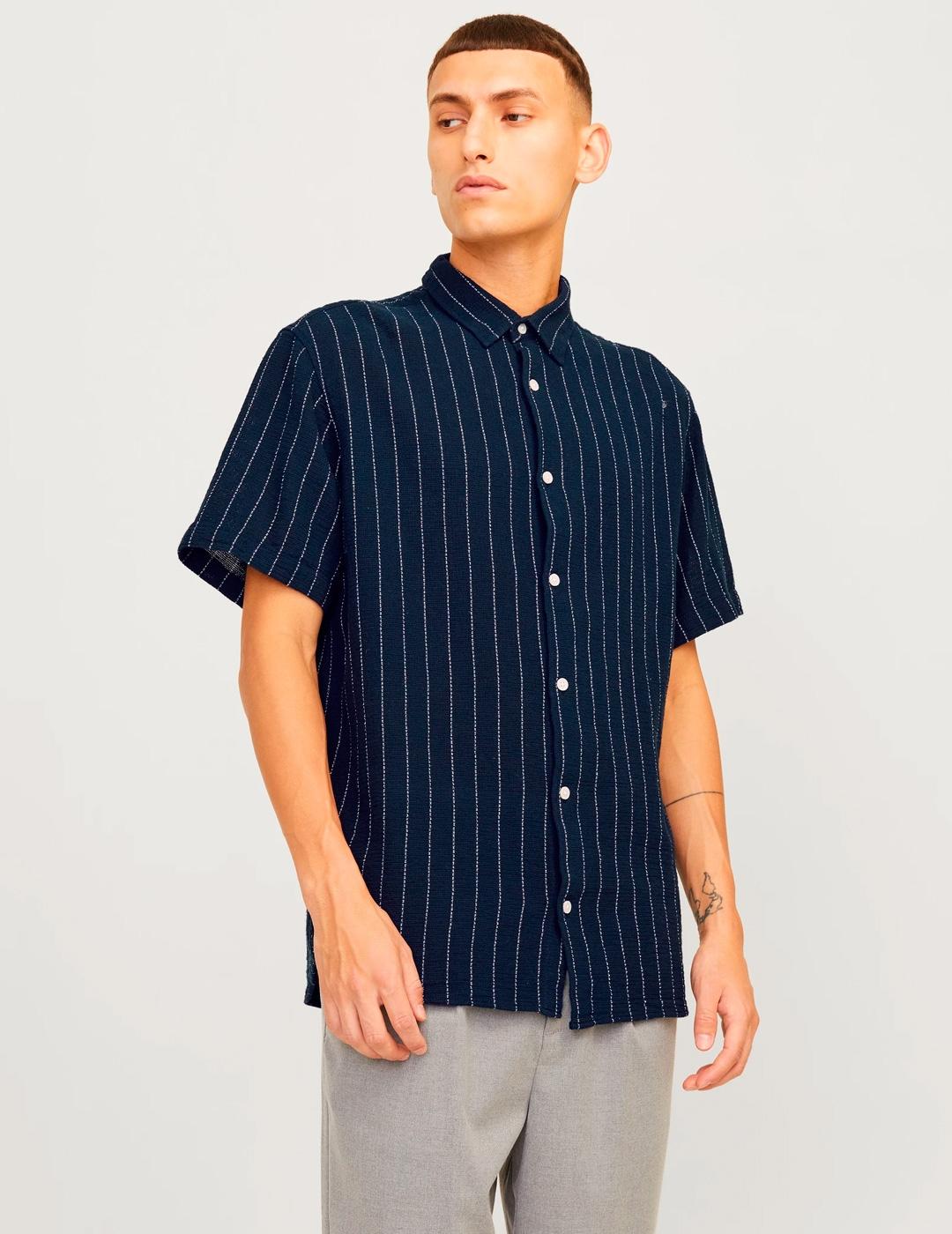 Camisa Jack & Jones JOSHUA manga corta marino para hombre