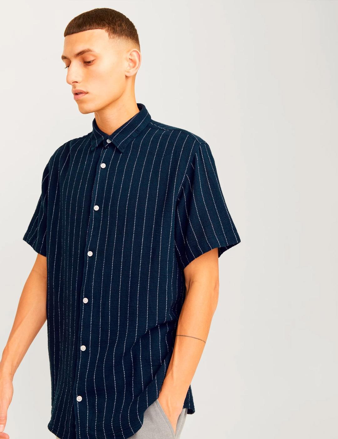 Camisa Jack & Jones JOSHUA manga corta marino para hombre