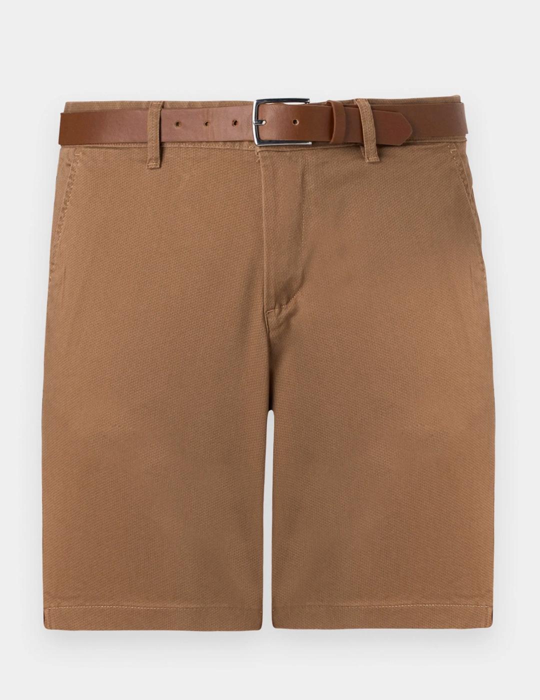 Bermuda chino Jack & Jones MARCO cinturón marrón para hombre