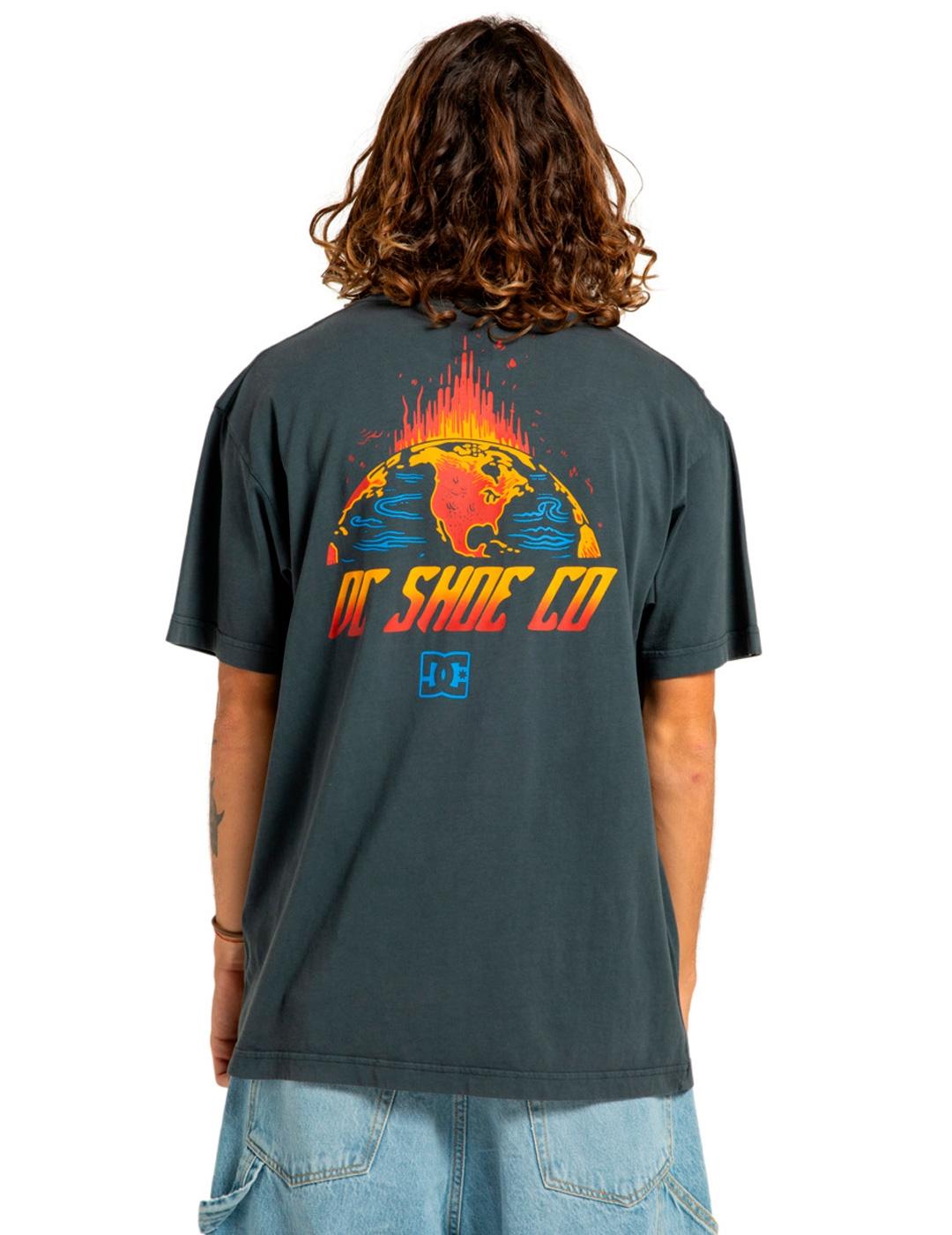 Camiseta DC Shoes FREE FALL negro lavado para hombre