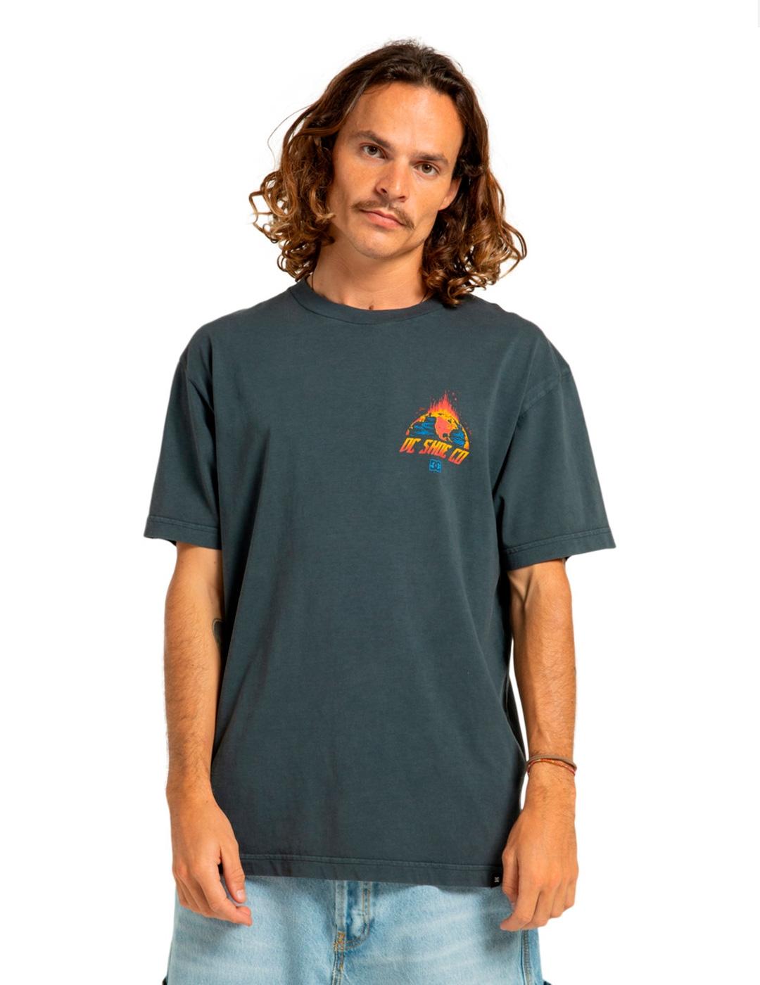 Camiseta DC Shoes FREE FALL negro lavado para hombre