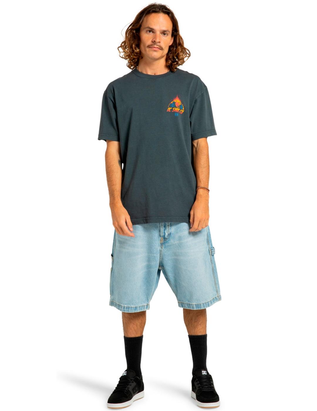 Camiseta DC Shoes FREE FALL negro lavado para hombre