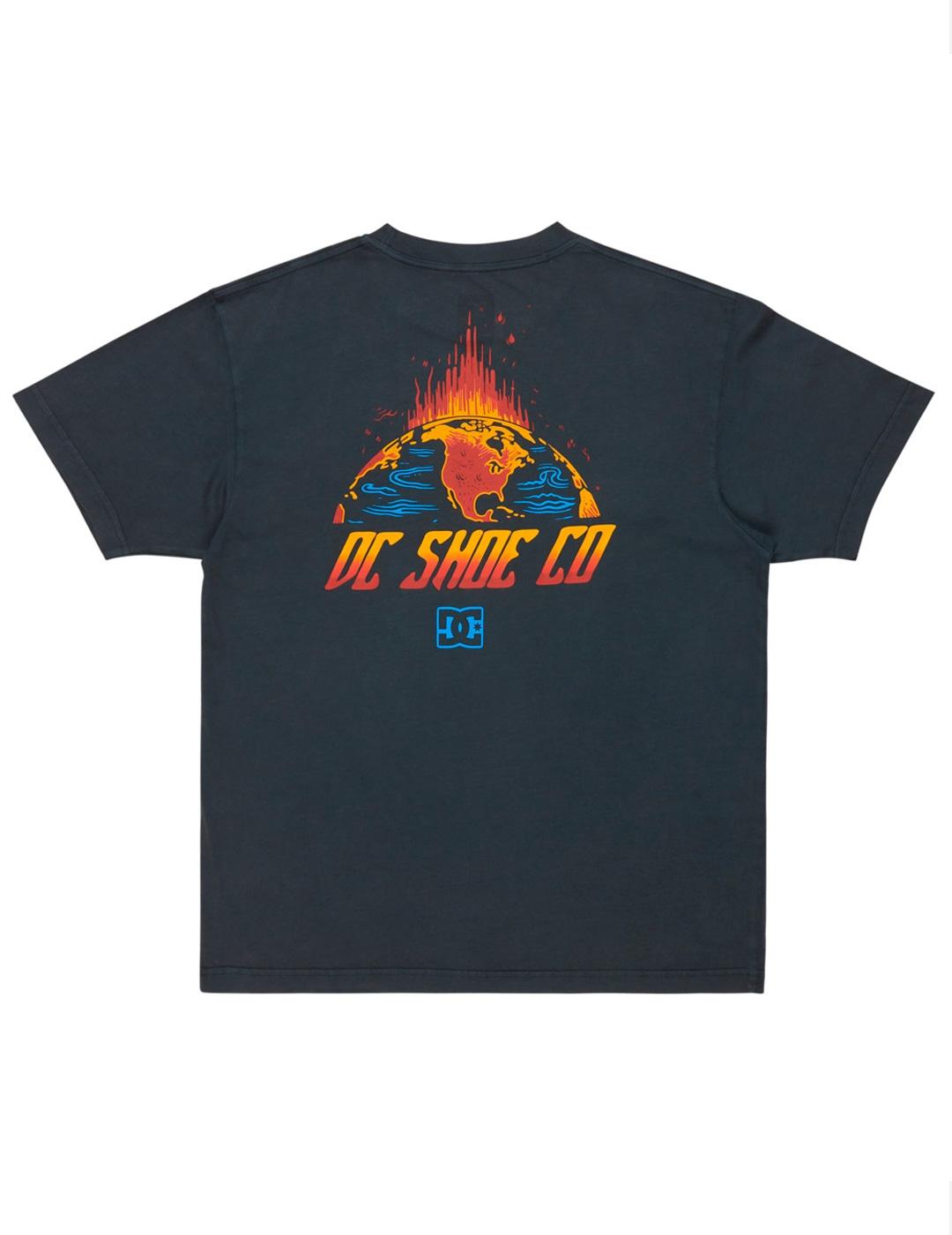 Camiseta DC Shoes FREE FALL negro lavado para hombre