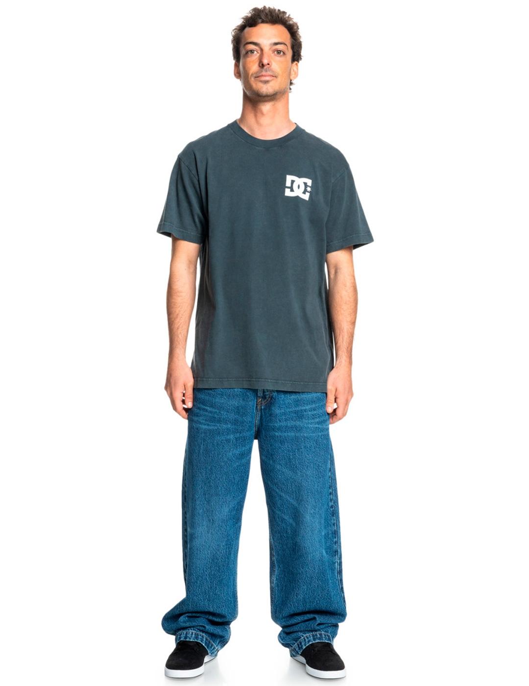 Camiseta DC Shoes LINE UP negro lavado para hombre