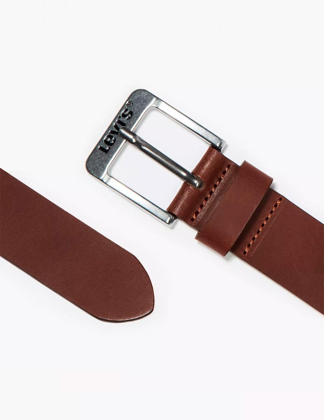 Cinturón Levi's® FREE de piel marrón