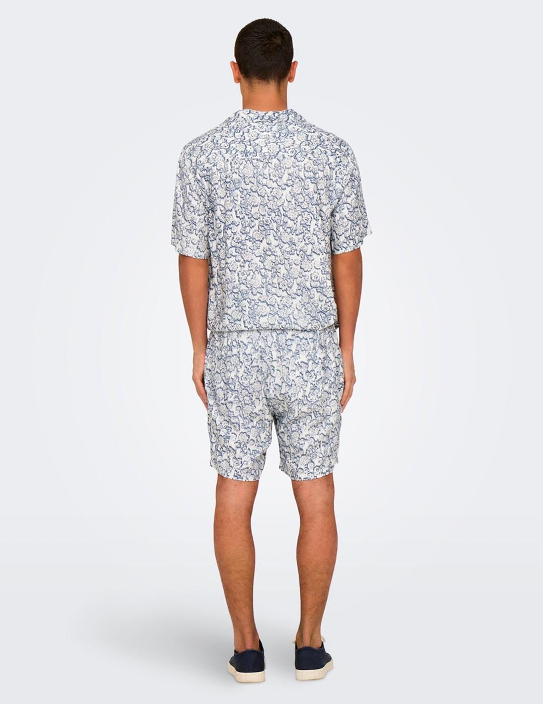 Bermuda Only & Sons DASH estampado blanco para hombre
