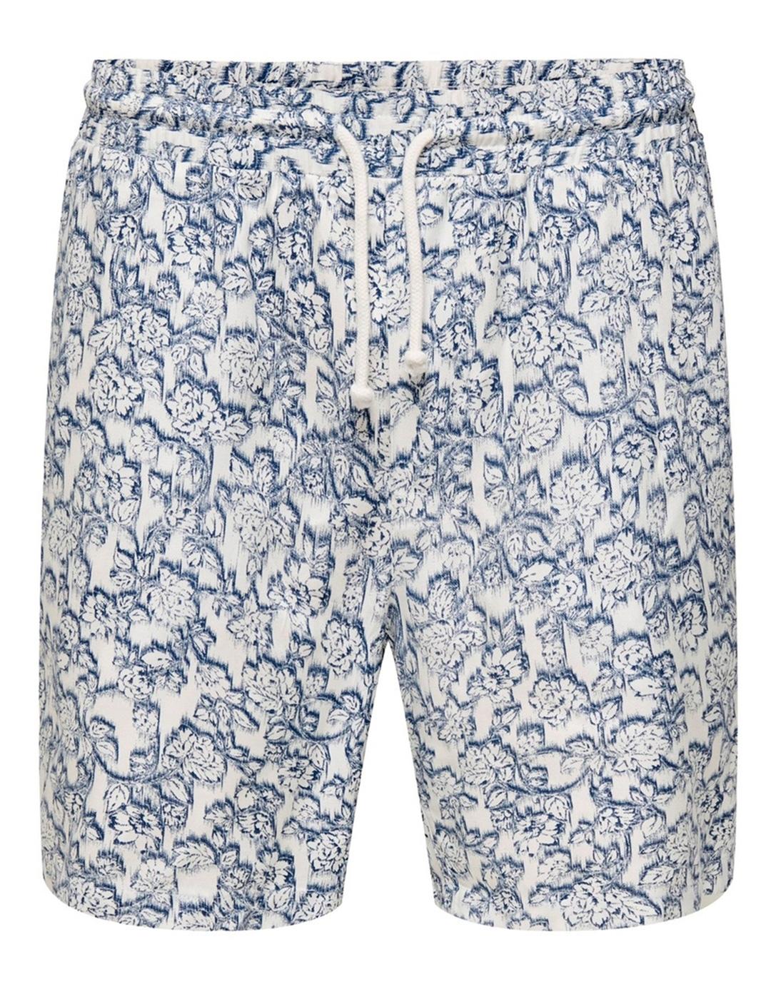 Bermuda Only & Sons DASH estampado blanco para hombre