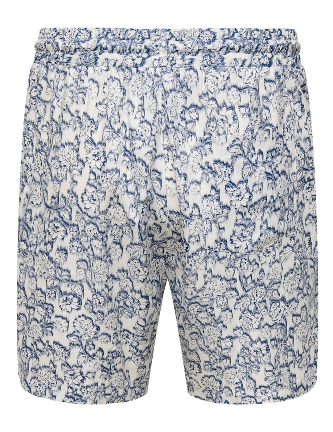 Bermuda Only & Sons DASH estampado blanco para hombre