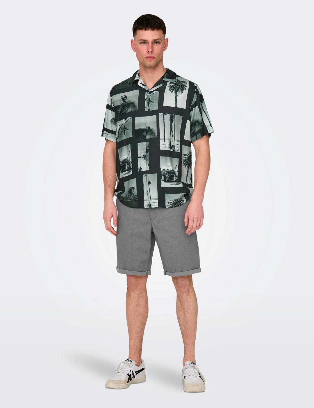 Bermuda Only & Sons PETER chino gris verdoso para hombre