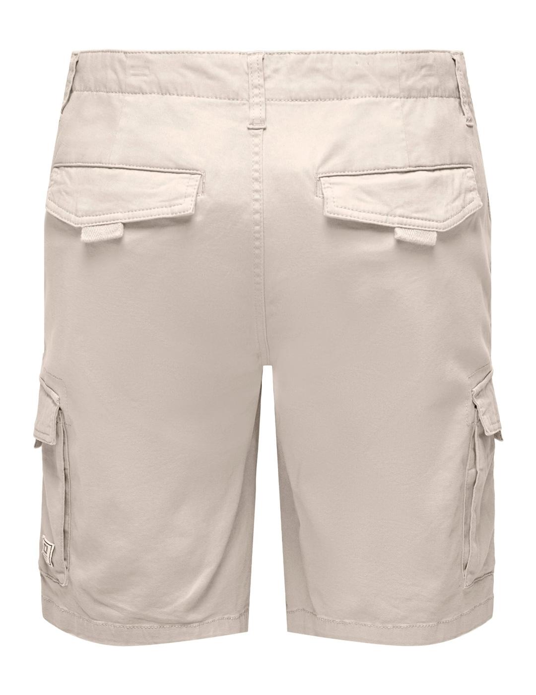 Bermuda Only & Sons DEAN MIKE cargo beige para hombre