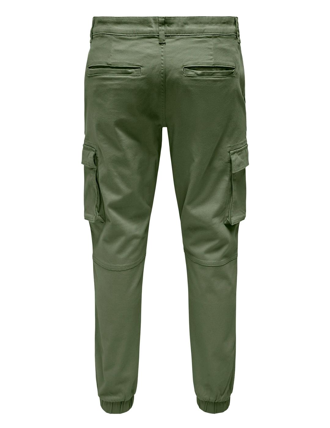 Jogger Only & Sons CAM STAGE cargo gris verdoso para hombre 