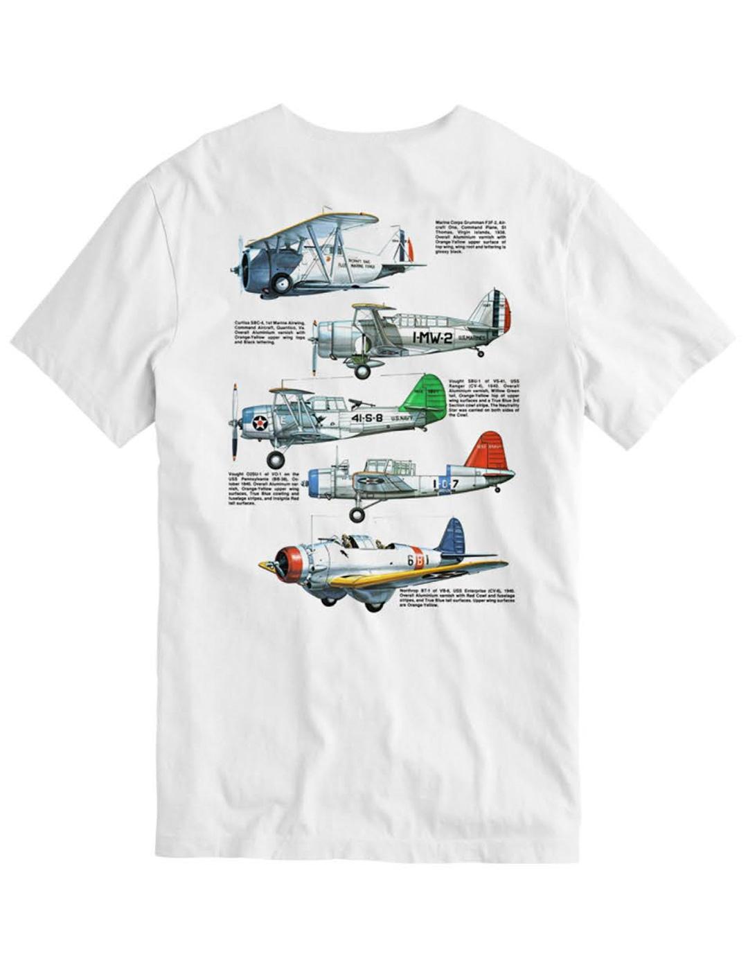Camiseta A.M.E.N AIRCRAFT ONE blanca para hombre