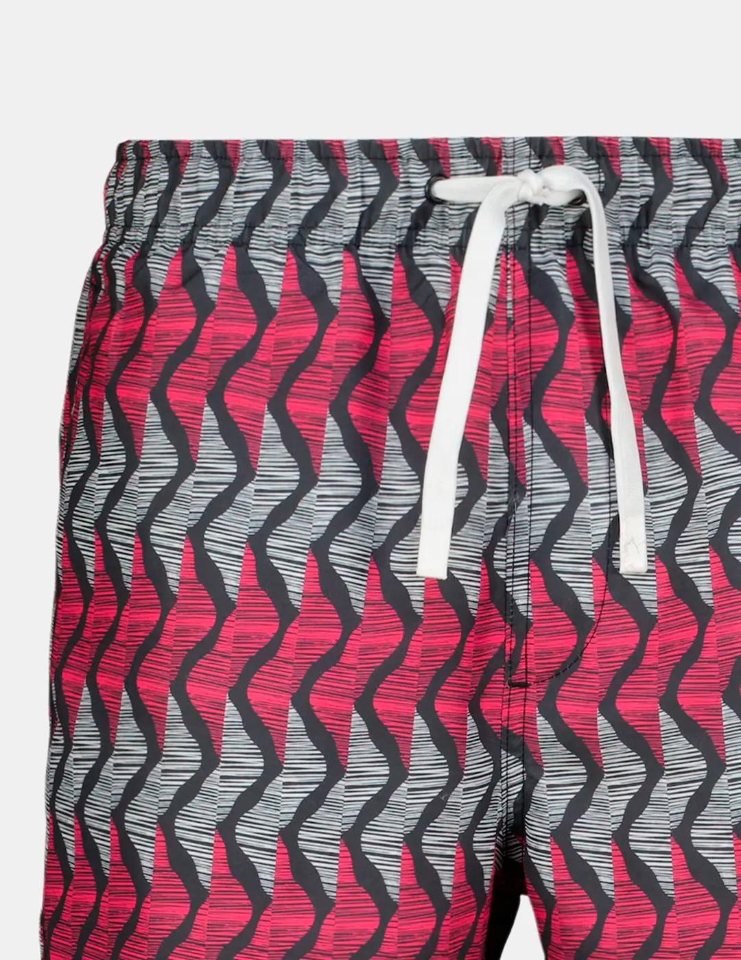 Bañador Only & Sons BASILE gris y fucsia para hombre