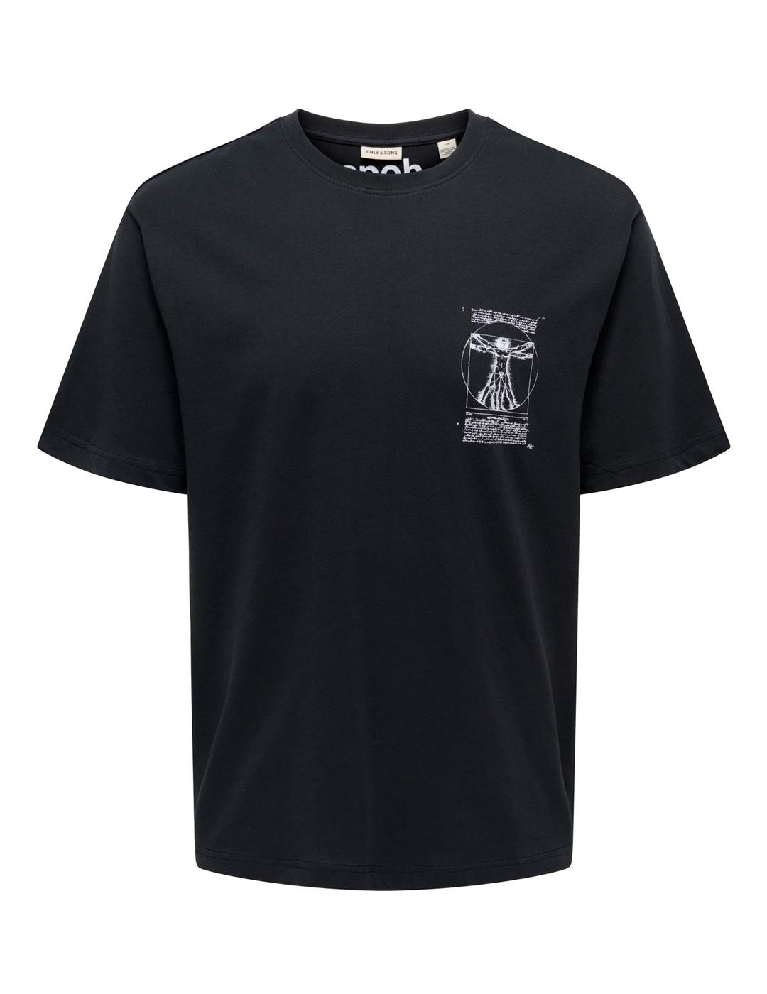 Camiseta Only & Sons MONALISA negro para hombre