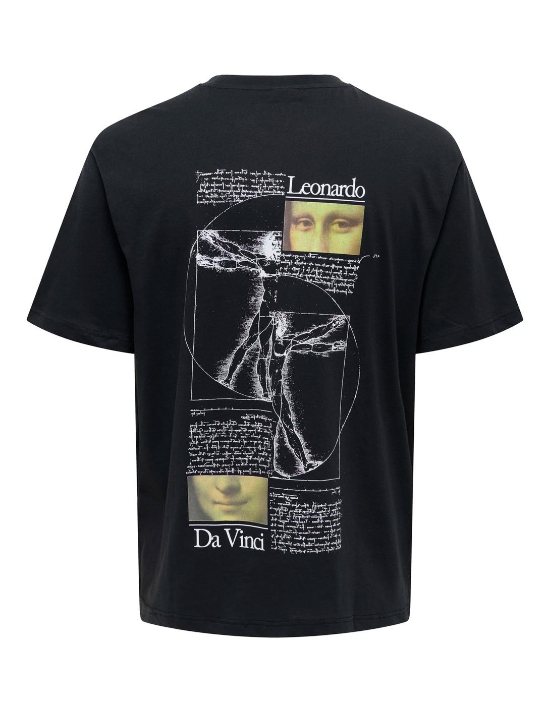 Camiseta Only & Sons MONALISA negro para hombre