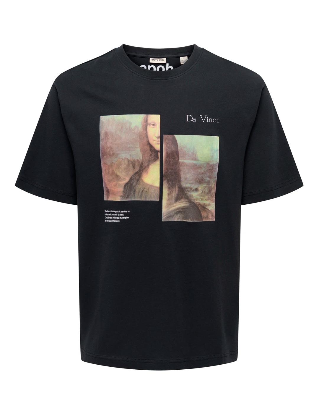Camiseta Only & Sons MONALISA negro para hombre