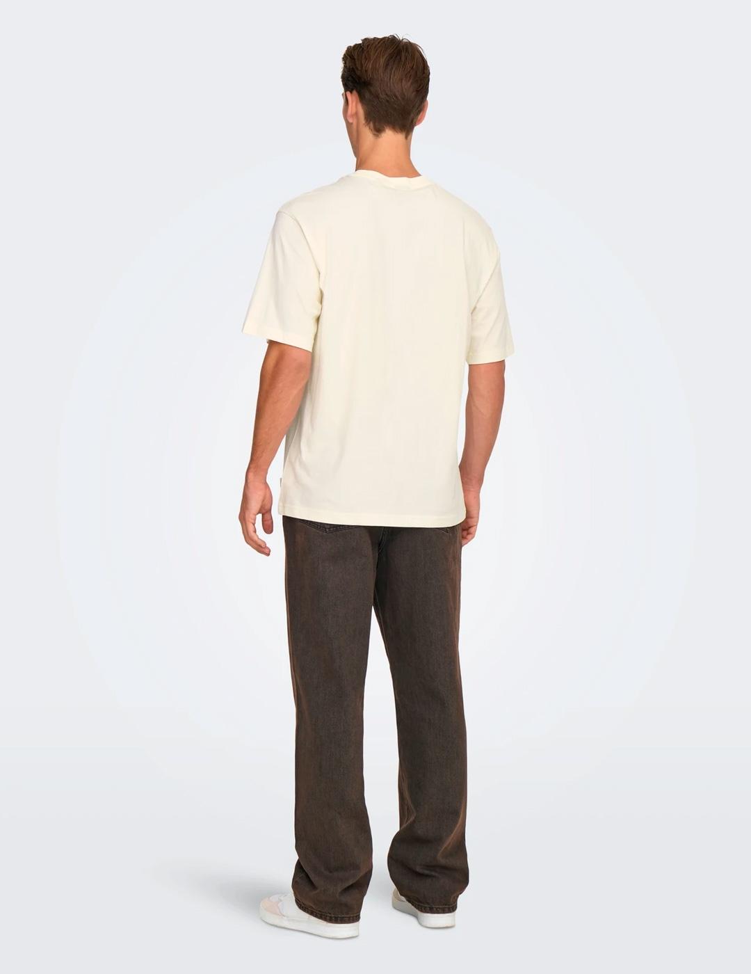 Camiseta Only & Sons MONALISA blanco para hombre