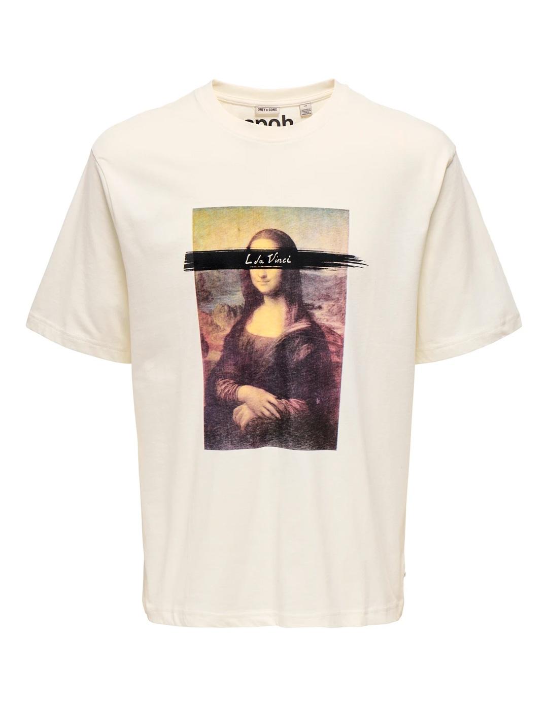 Camiseta Only & Sons MONALISA blanco para hombre