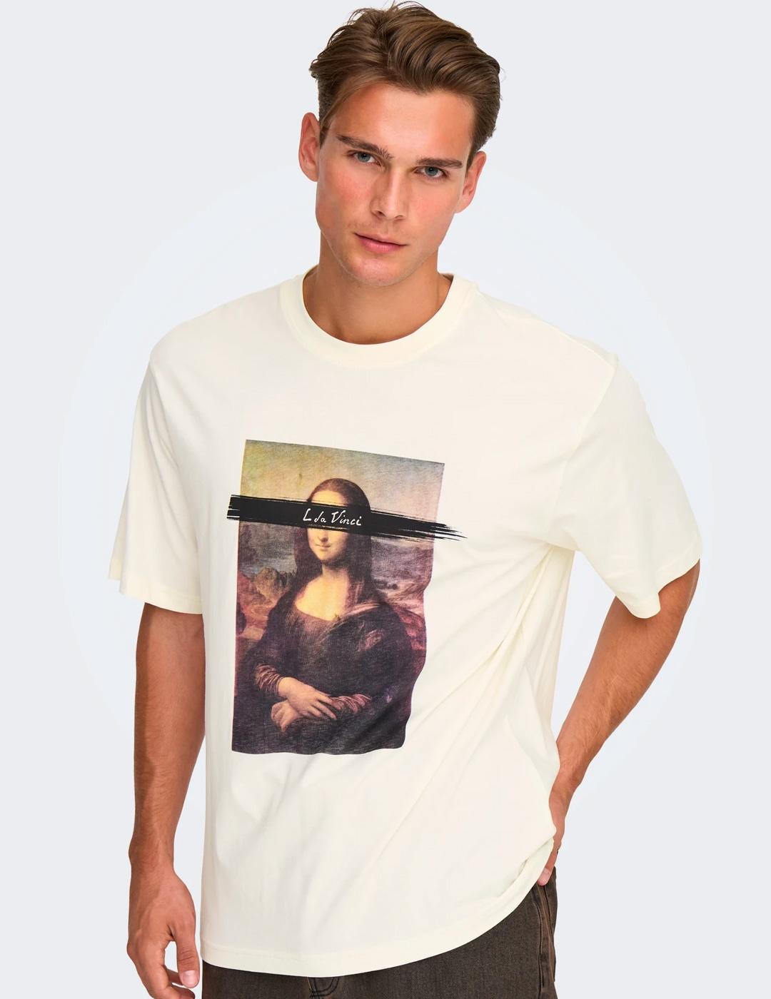 Camiseta Only & Sons MONALISA blanco para hombre
