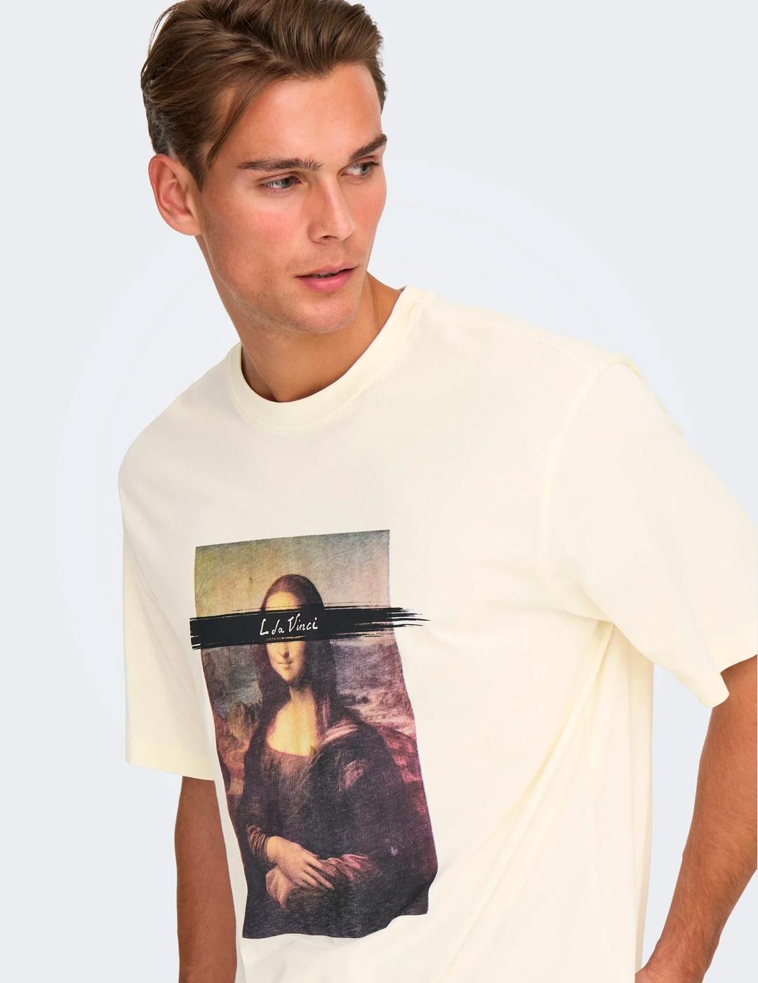 Camiseta Only & Sons MONALISA blanco para hombre