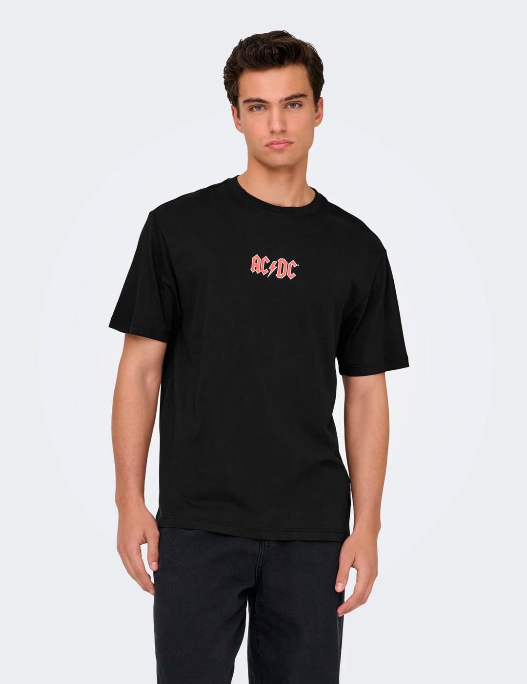 Camiseta Only & Sons ACDC crudo