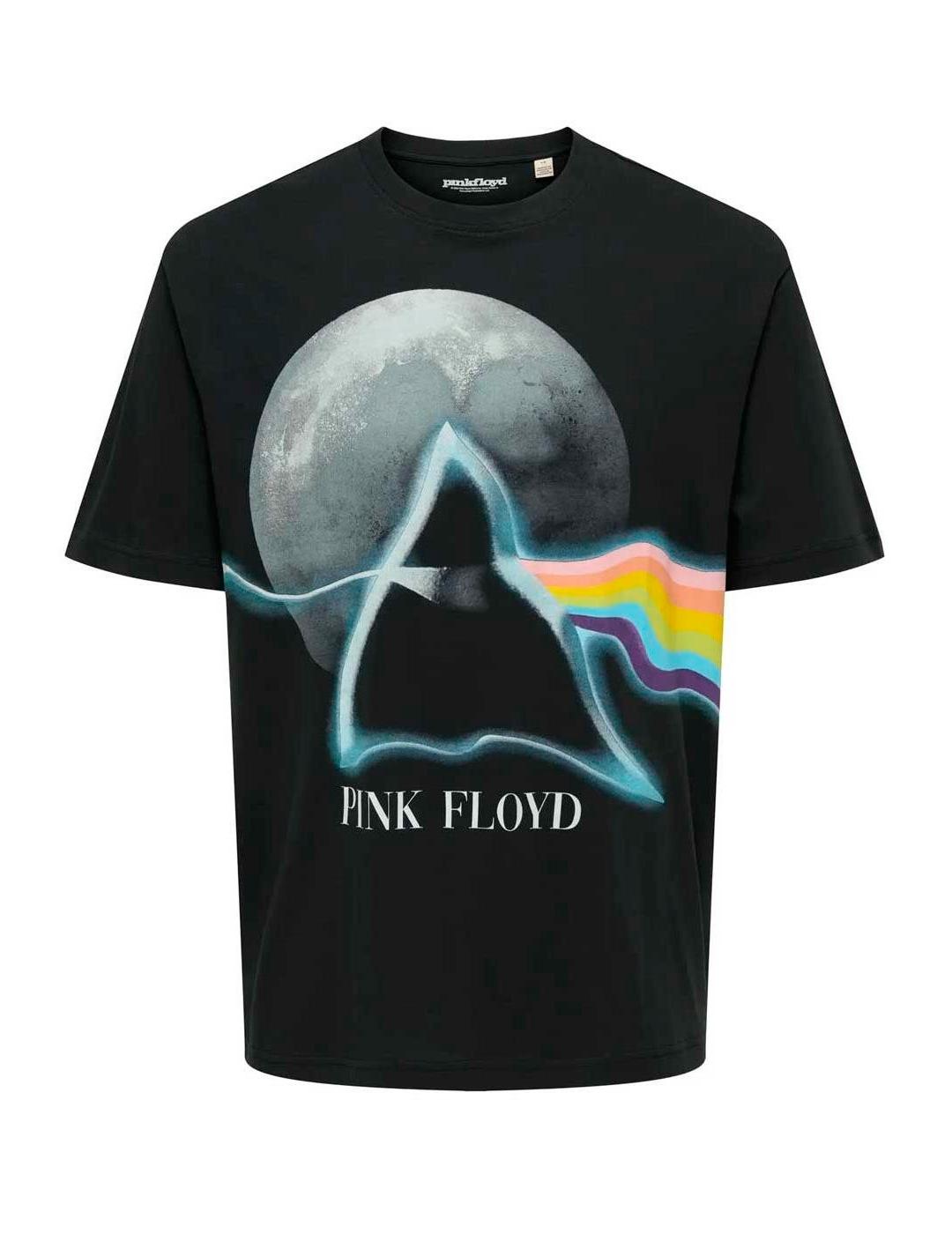 Camiseta Only & Sons PINK FLOYD negra para hombre