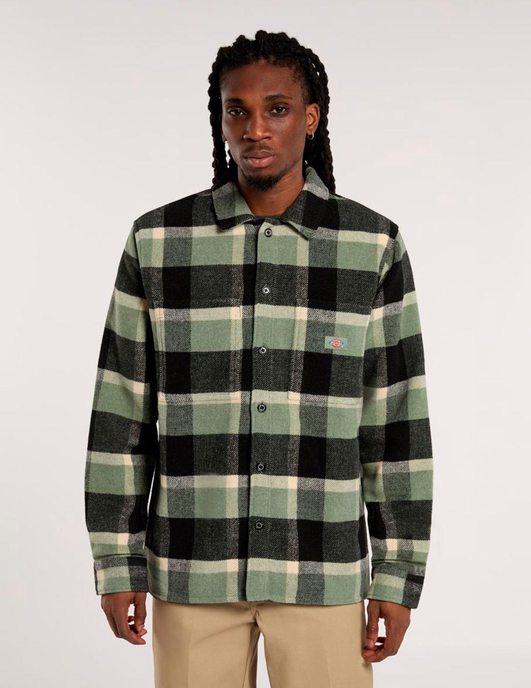 Camisa Dickies sobrecamisa COALING verde para hombre
