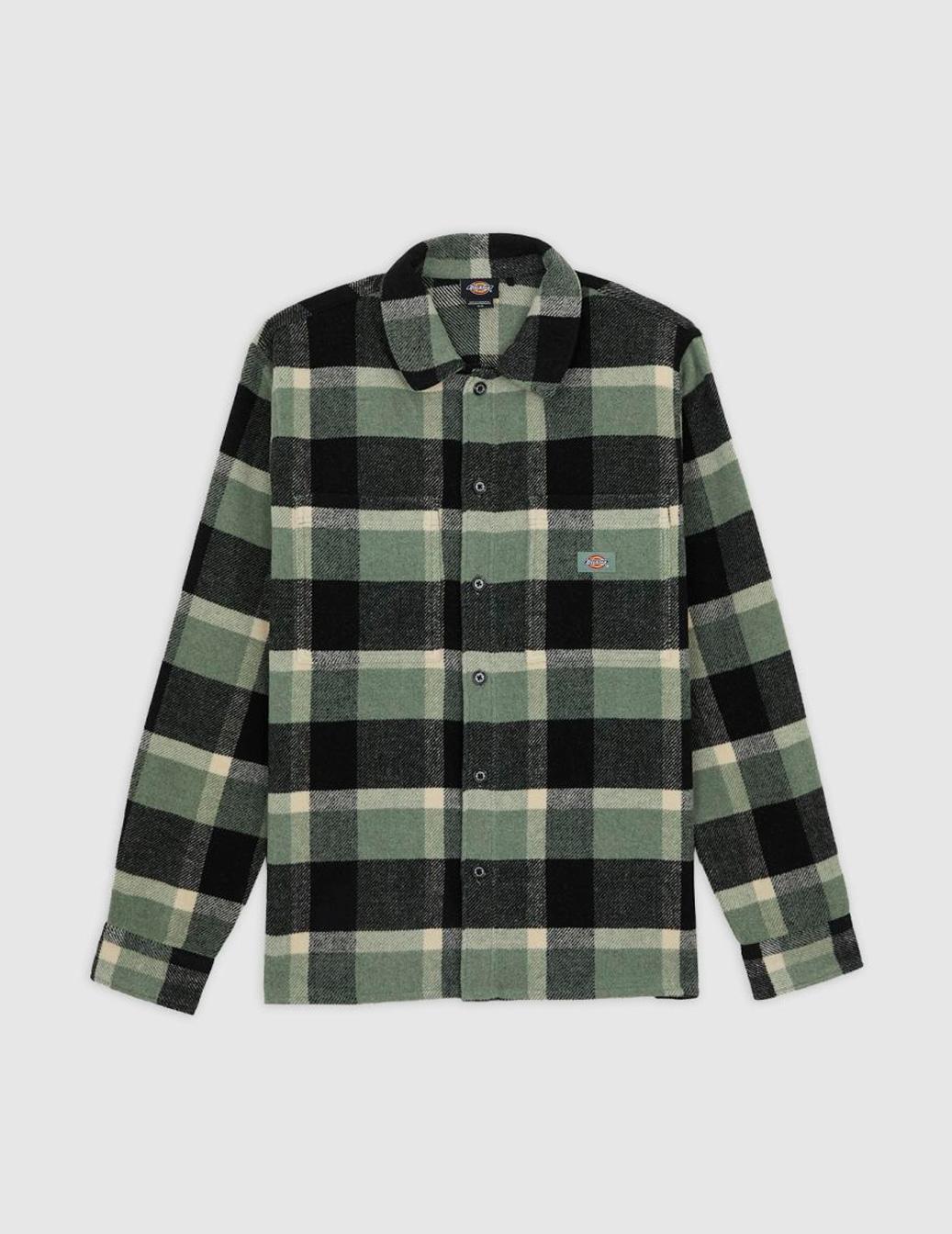 Camisa Dickies sobrecamisa COALING verde para hombre