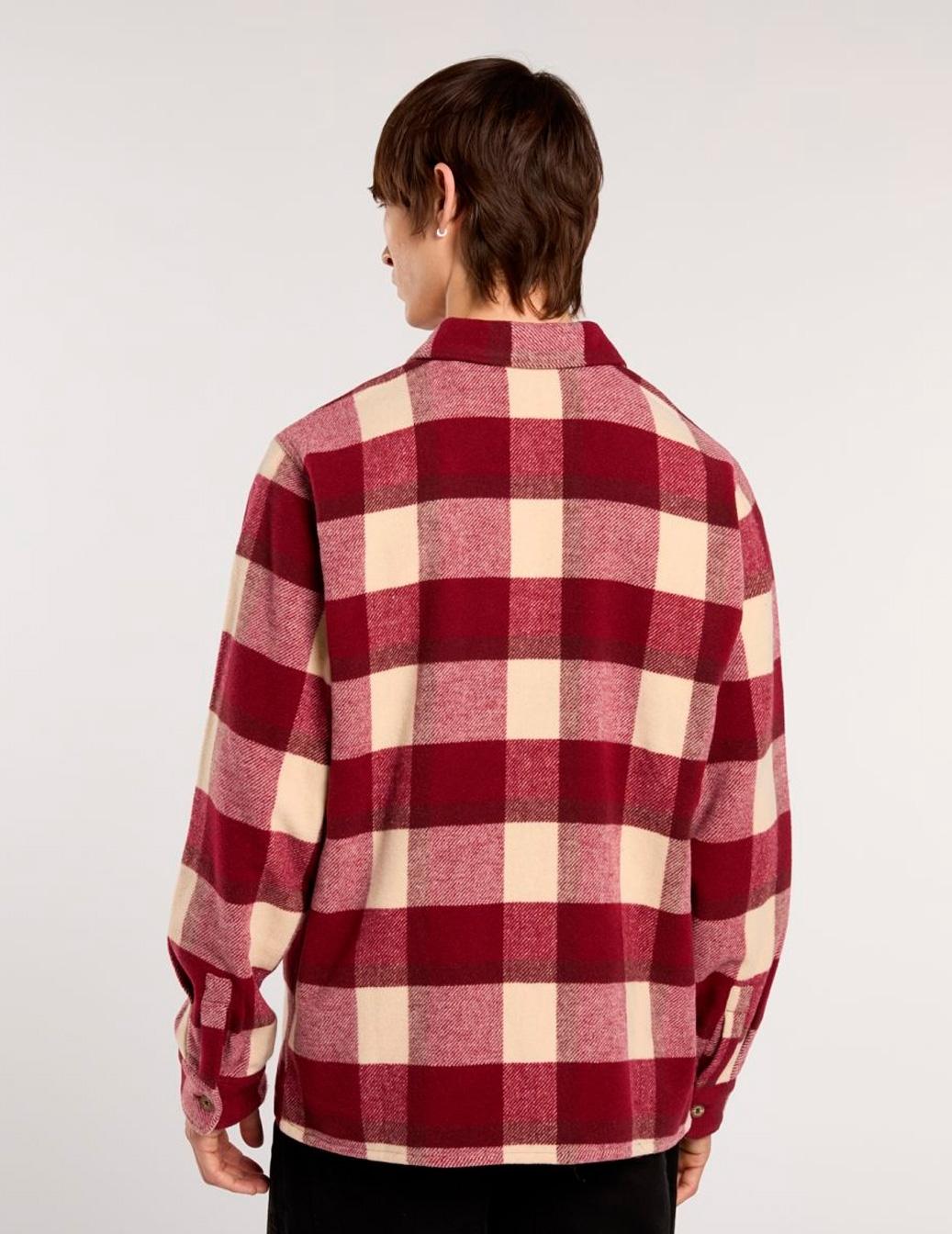 Camisa Dickies sobrecamisa COALING granate para hombre