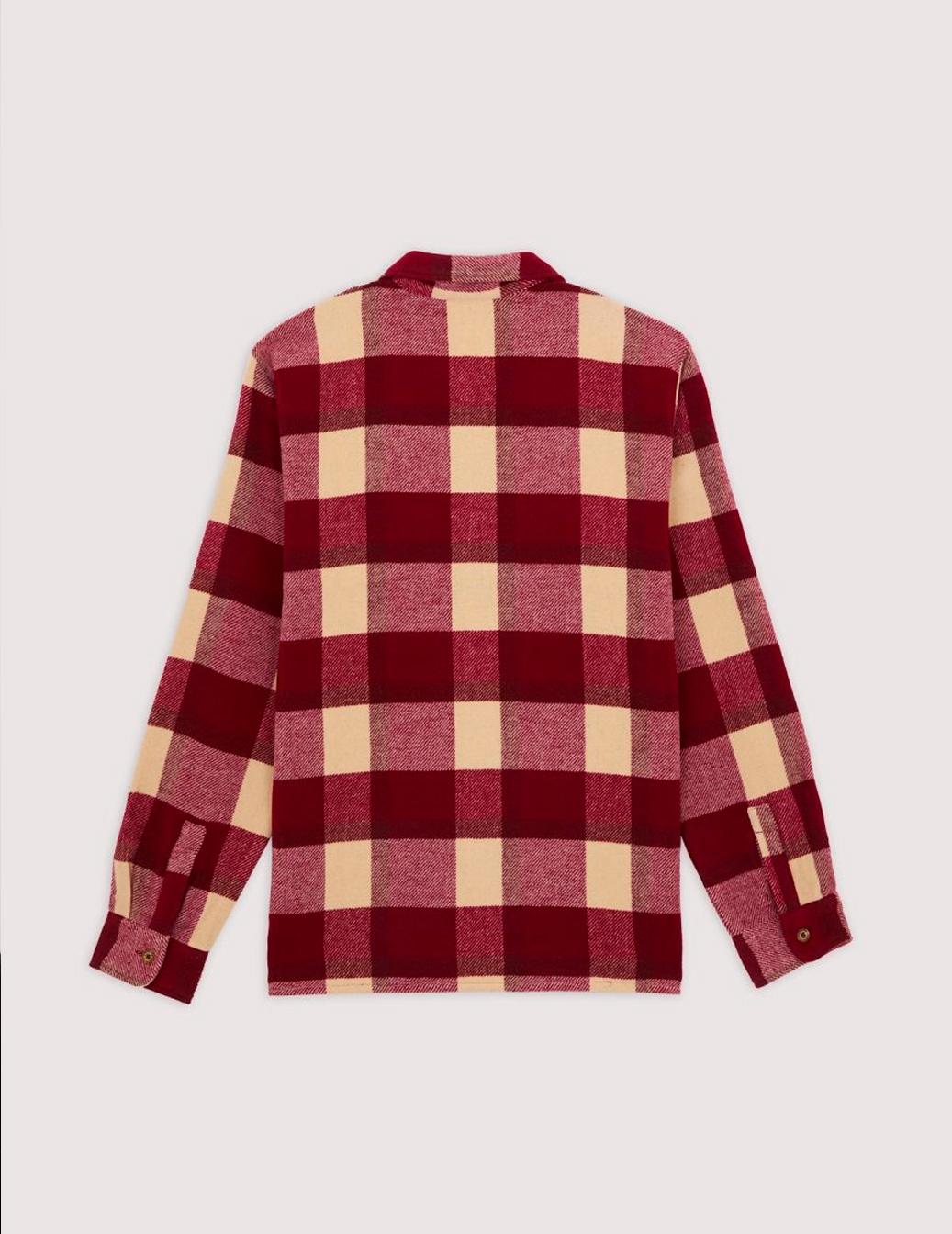 Camisa Dickies sobrecamisa COALING granate para hombre