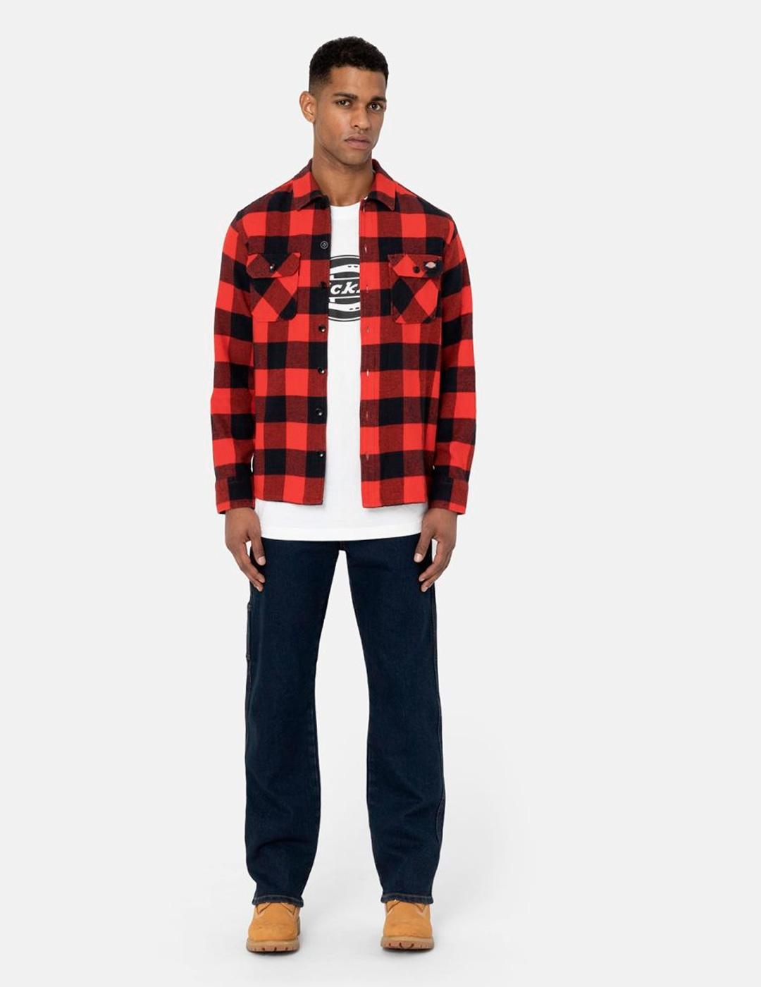 Camisa Dickies SACRAMENTO roja para hombre