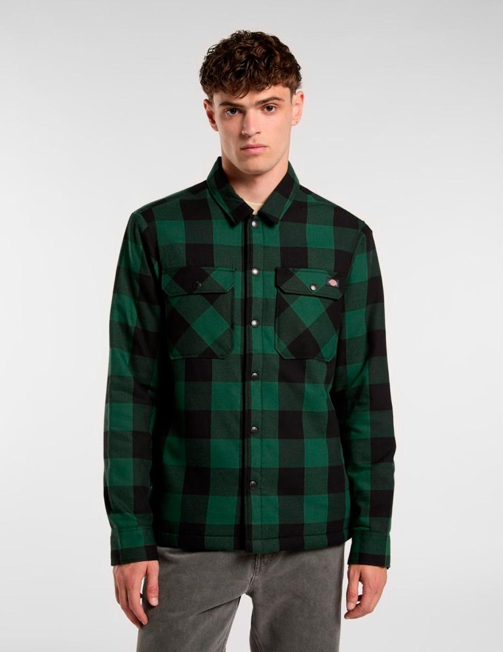 Camisa Dickies SACRAMENTO con forro verde para hombre