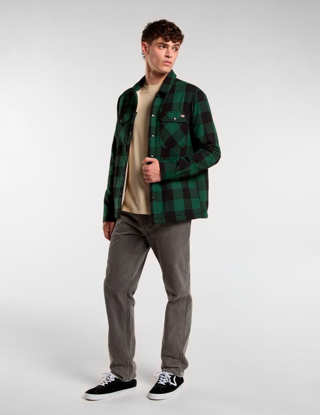 Camisa Dickies SACRAMENTO con forro verde para hombre