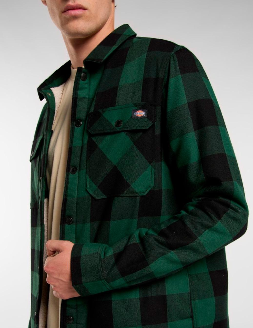 Camisa Dickies SACRAMENTO con forro verde para hombre