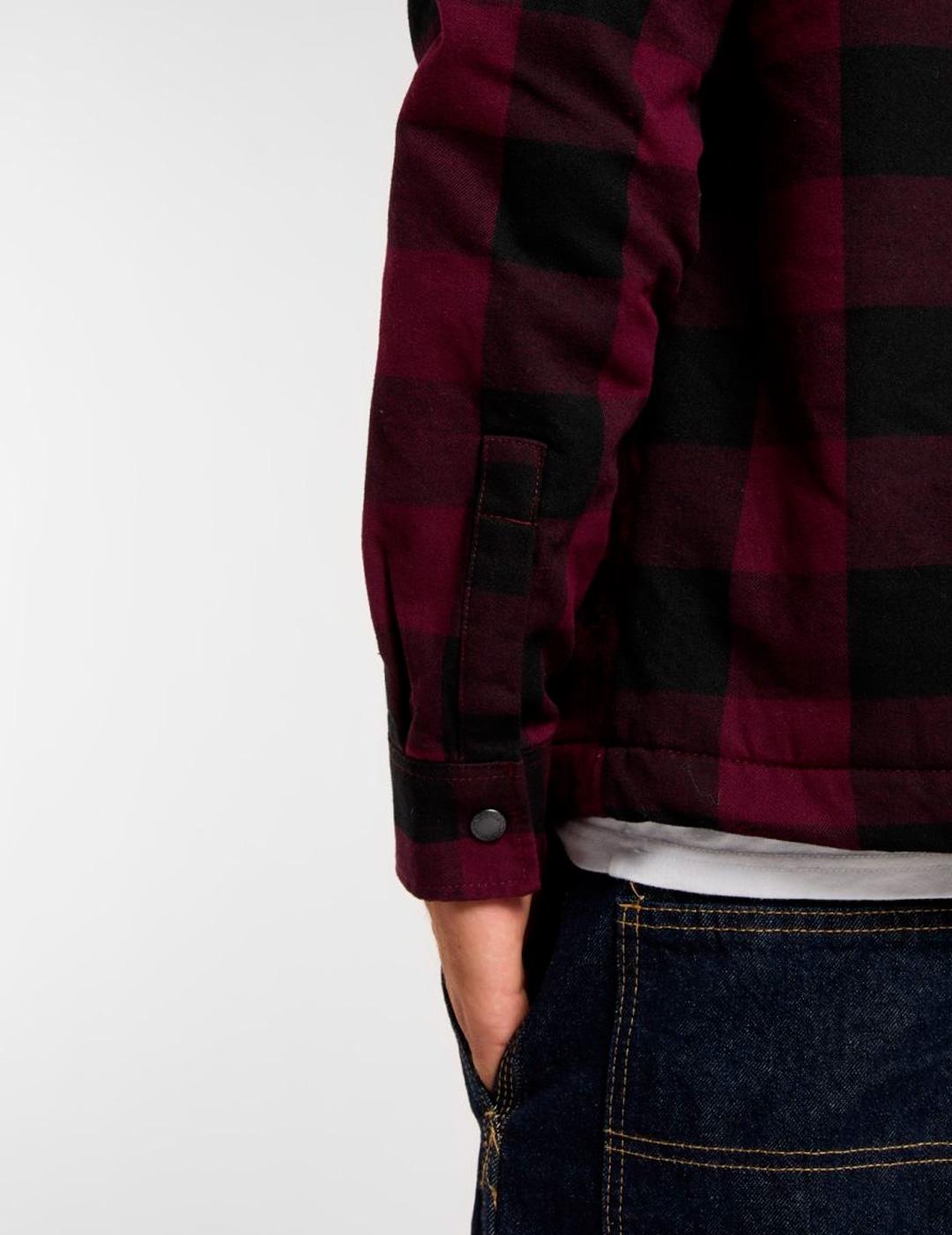 Camisa Dickies SACRAMENTO con forro granate para hombre