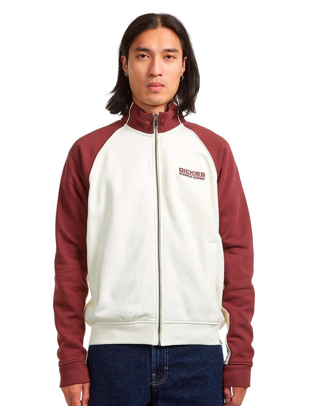 Sudadera Dickies BOLIVAR cremallera granate para hombre